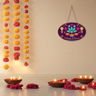 Happy Diwali Wall Hanging | Home & Office Wall Hanging Decoration | Wooden Wall Hanging | Diwali Wall Hanging | Wall Decor Items